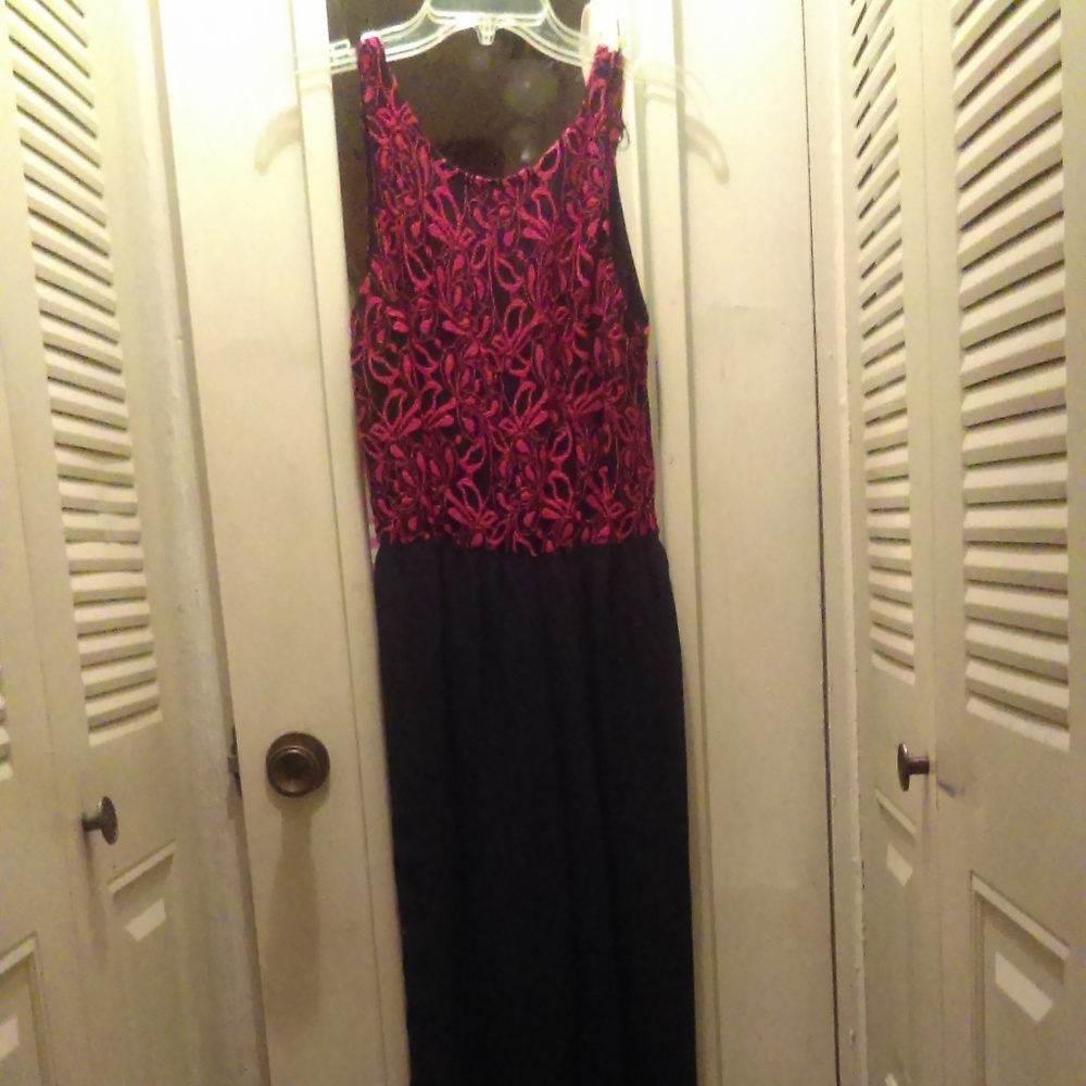 Black Jumper with red lace and open back